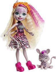 Лялька Enchantimals Zadie Zebra Енчантімалс Зебра Зейді, Зеді, вихованець