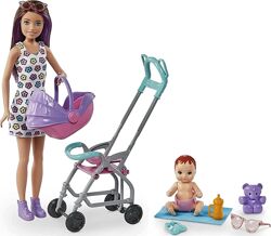 Кукла Барби Скиппер Няня с коляской и пупсом Barbie Skipper Babysitters США