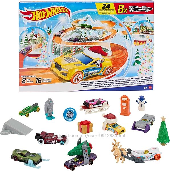 Адвент-Календарь Hot Wheels хот вилс машинки Advent Calendar Оригинал