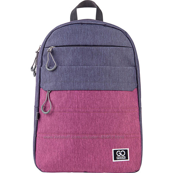 Рюкзак GoPack Сity 118-1 cірий, рожевий