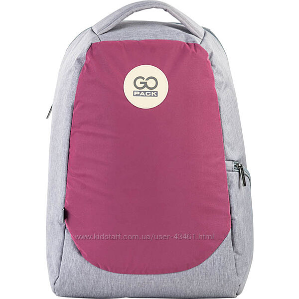 Рюкзак GoPack Сity 169-1 сірий, рожевий
