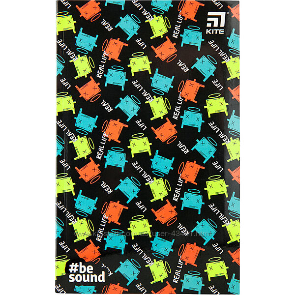 Книга записна Kite BeSound К20-260-3, інтегральна обкладинка В6, 80 аркушів, клітинка