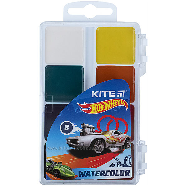 Фарби акварельні Kite Hot Wheels HW21-065, 8 кольорів
