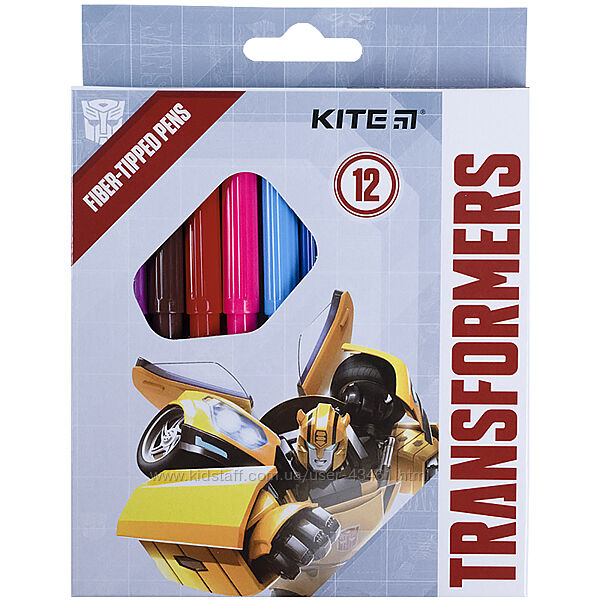 Фломастери Kite Transformers TF21-047, 12 кольорів