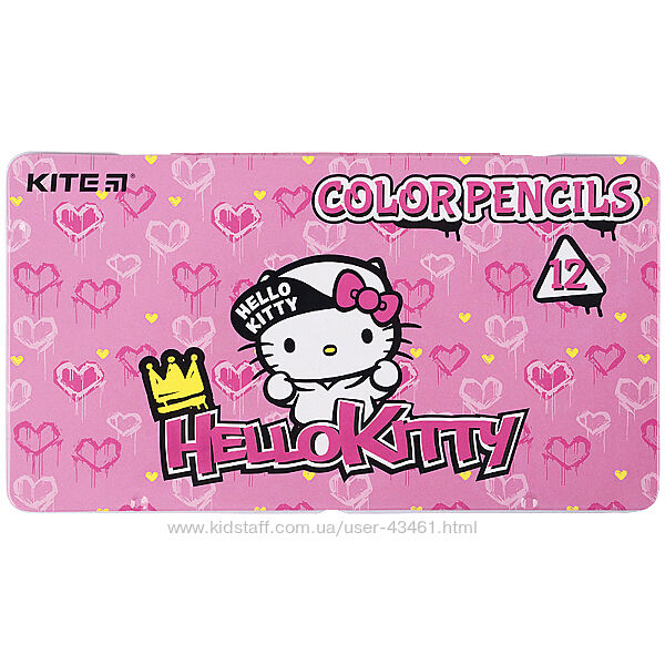 Олівці кольорові тригранні Kite Hello Kitty HK21-058 12 шт.