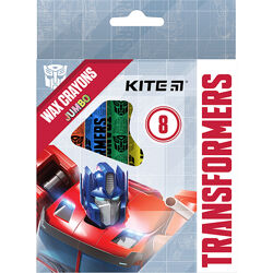 Крейда воскова Kite Jumbo Transformers TF21-076, 8 кольорів