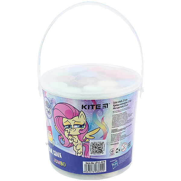 Крейда кольорова Kite Jumbo My Little Pony LP21-074, 15 шт. у відерці