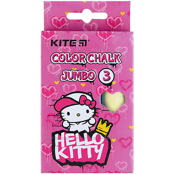 Крейда кольорова Kite Jumbo Hello Kitty HK21-077, 3 кольори