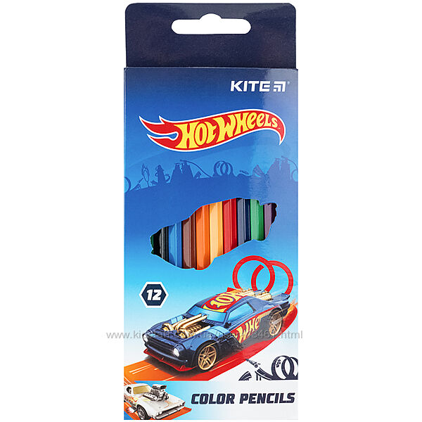 Олівці кольорові Kite Hot Wheels HW21-051, 12 шт.