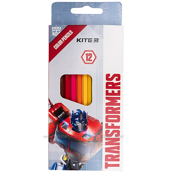 Олівці кольорові Kite Transformers TF21-051, 12 кольорів