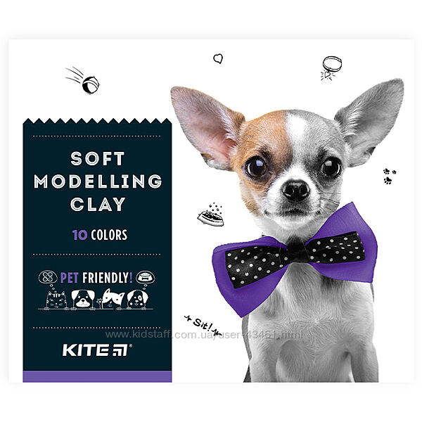 Пластилін восковий Kite Dogs K22-084, 10 кольорів, 200 г