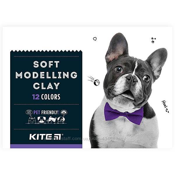 Пластилін восковий Kite Dogs K22-1086, 12 кольорів, 240 г