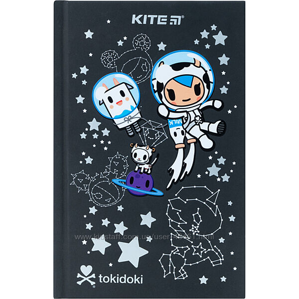 Книга записна Kite tokidoki TK22-199-1, тверда обкладинка, А6, 80 аркушів, клітинка