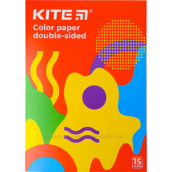 Папір кольоровий двосторонній Kite Fantasy K22-250-2, А4