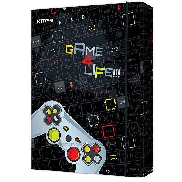 Папка для зошитів на гумці Kite Game 4 Life K22-210-02, картон