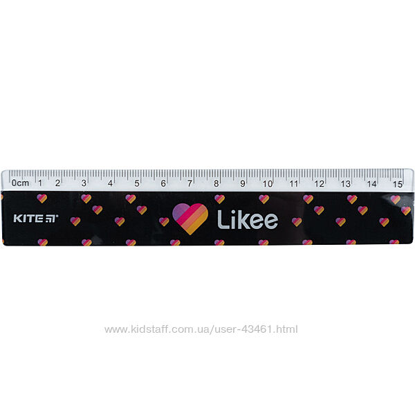 Лінійка пластикова Kite Likee LK22-090, 15 см