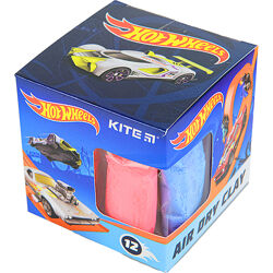 Пластилін повітряний Kite Hot Wheels HW22-135, 12 кольорів  формочка