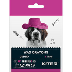 Крейда воскова Kite Dogs Jumbo K22-076, 8 кольорів