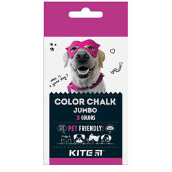 Крейда кольорова Kite Dogs Jumbo K22-077, 3 кольори