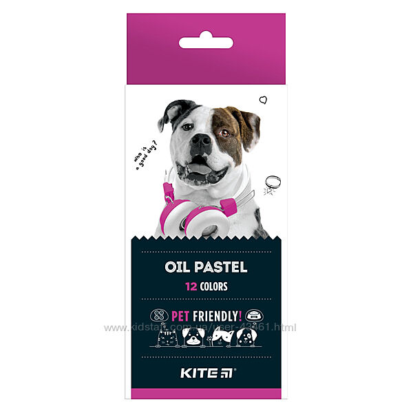 Пастель масляна Kite Dogs K22-071, 12 кольорів