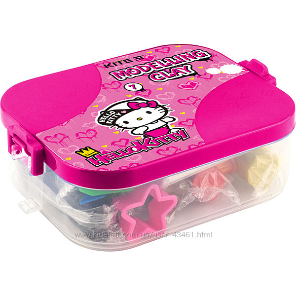 Пластилін у боксі Kite Hello Kitty HK22-080, 7 кольорів  8 інструментів, 380 г