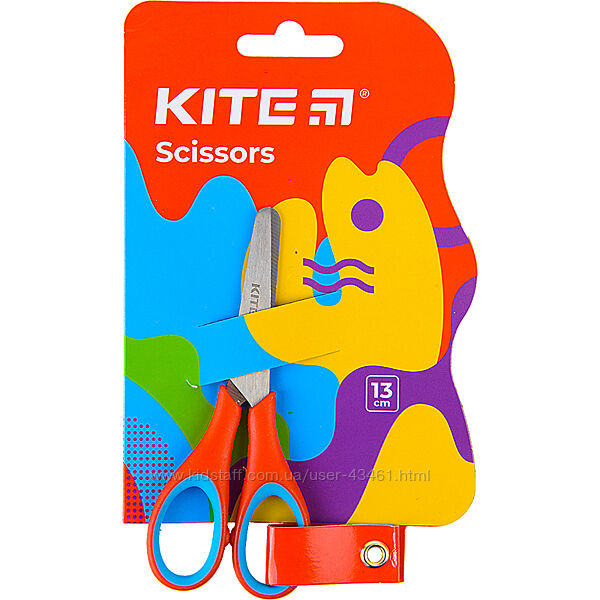 Ножиці дитячі з гумовими вставками Kite Fantasy K22-123-2, 13 см