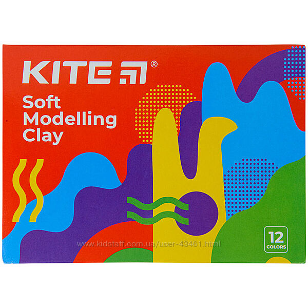 Пластилін восковий Kite Fantasy K22-1086-2, 12 кольорів, 240 г