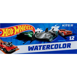 Фарби акварельні в картонній упаковці Kite Hot Wheels HW23-041, 12 кольорів