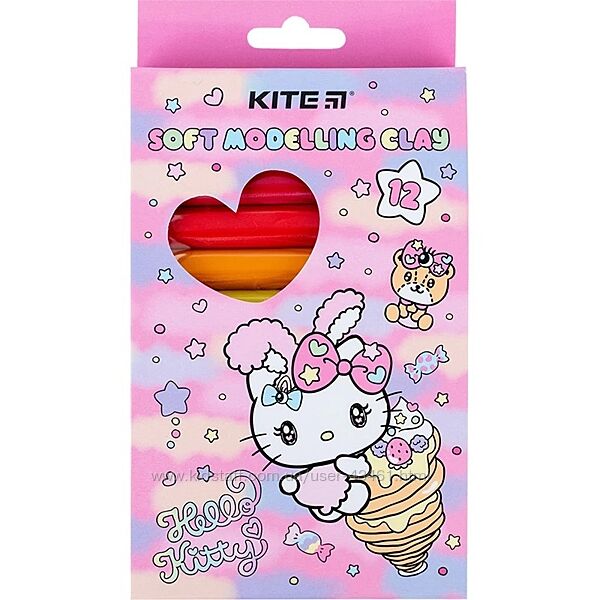 Пластилін восковий Kite Hello Kitty HK23-086, 12 кольорів, 200 г