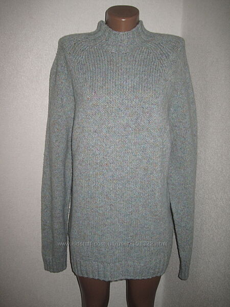 Полушерстяной свитер туника Зара размерМ крупная вязка оверсайз