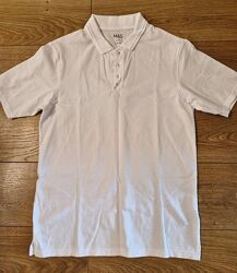 Белое поло M&S 15-16 лет р. 176