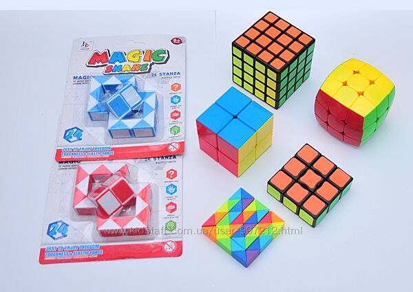 Антистресс головоломка Кубик Рубика РАЗНЫЕ Smart Cube Змейка Рубика