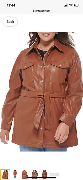 Нова шкіряна куртка Levis , розмір XXL , на кнопках та блискавці.