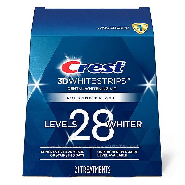 Полоски Crest 3D Whitestrips Supreme Bright FlexFit Упаковка 42 шт. из США