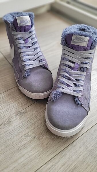 Кросівки жіночі Nike Dunk Hight Purple утеплені