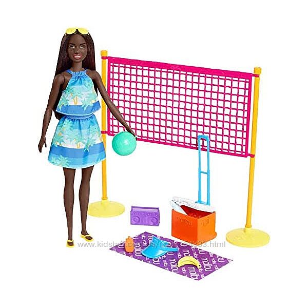 Игровой набор Barbie Loves The Ocean Beach волейбол шезлонг