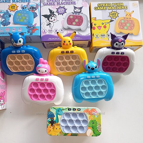 Попит POP it новий - Пікачу, динозаврики, Маймелоді