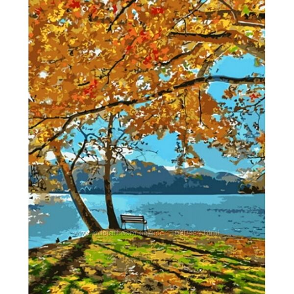 Картина по номерам Осеннее озеро , в термопакете 40x50 см, Тgs931
