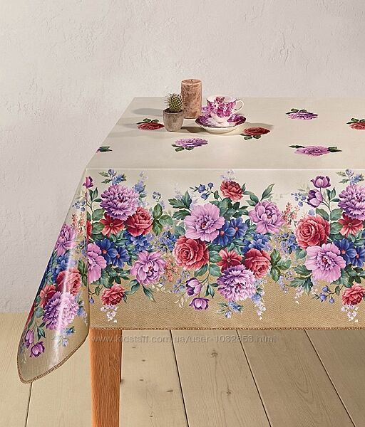 Клеенка на кухонный стол, очень красивая, цветочная  77-A, C, D