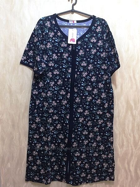 Котоновий халат з карманами janel , р.54