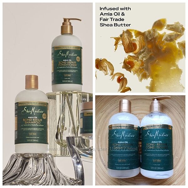 Набір Sheamoisture, Bond Repair, шампунь та кондиціонер 384 мл2