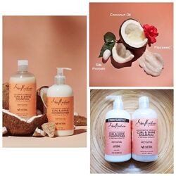 Набір sheamoisture, Coconut and Hibiscus Curl & Shine, шампунь 384 мл та ко