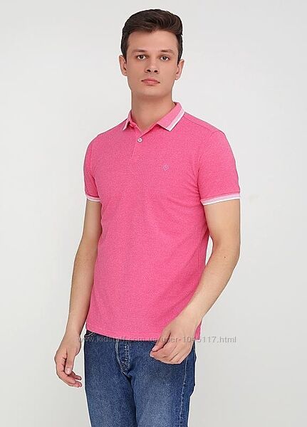 Розовая футболка-поло для мужчин primark с