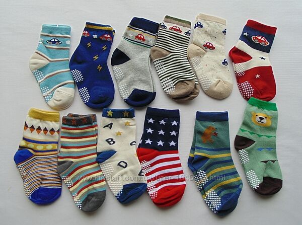 набір шкарпеток 12 пар з антиковзаючим покриттям boy placa