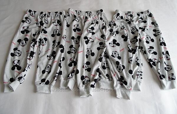 піжамні штани тонкий велюр primark 9- 12 12-18 міс