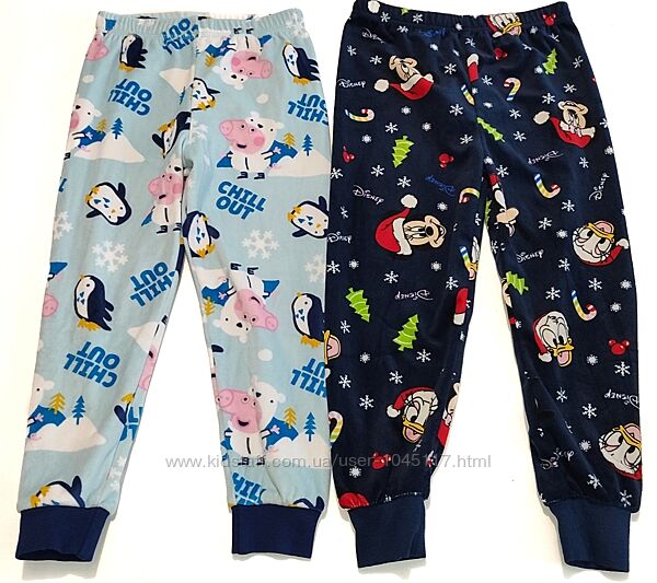 набір 2 шт. піжамні штани primark-george 3-4 роки