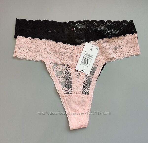 мереживні стрінги трусики 10р. 2 шт. matalan