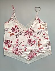 Сатиновий топ із мереживом Л Etam