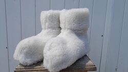 Домашние тапочки чуни мужские. Войлочная подошва. Овчина. Размеры 36-45