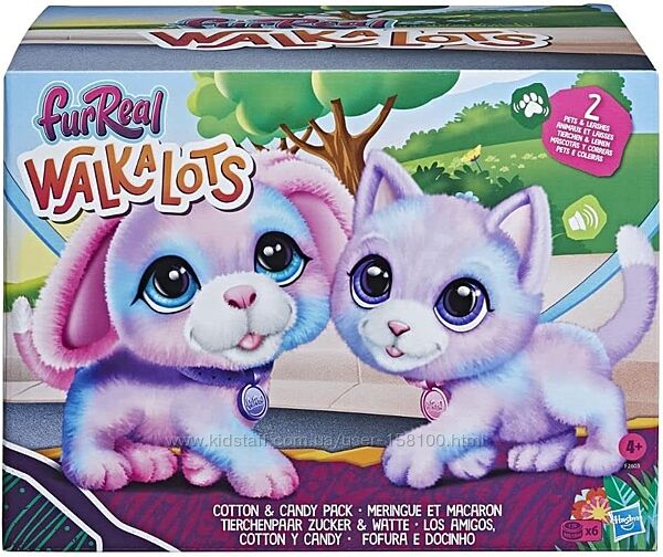 Интерактивный щенок и котенок набор FurReal Walkalots Cotton and Candy